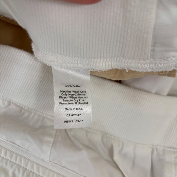 Talbots White Cargo Style Ankle Pants Size‎ 8 - Picture 5 of 8